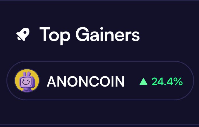 anoncoinit's tweet image. Anoncoin is trending #5 on @moonshot