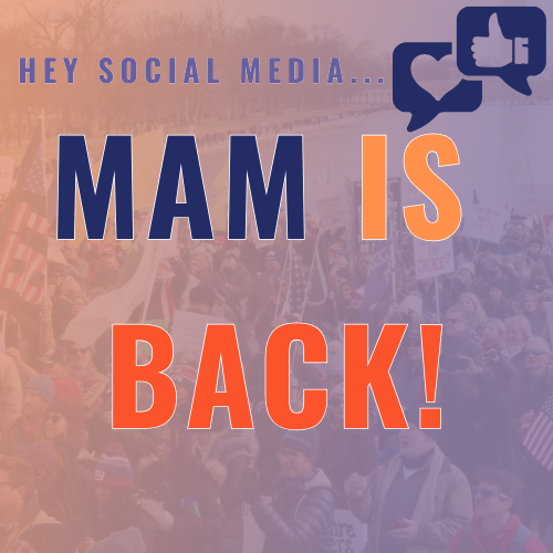 CHSS_Solutions's tweet photo. We’re Back! 💥 After being censored and banned, Millions Against Mandates is finally back on social media — and we’re ready to pick up right where we left off.  Find us on IG &amp; FB! https://t.co/ZPojMYp2OV
