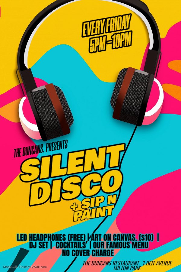 This Friday we do Sip n Paint Plus silent Disco at our Milton Park Branch. 1 Beit Avenue. No cover charge you just buy your food and drinks and an optional $10 for art on canvas