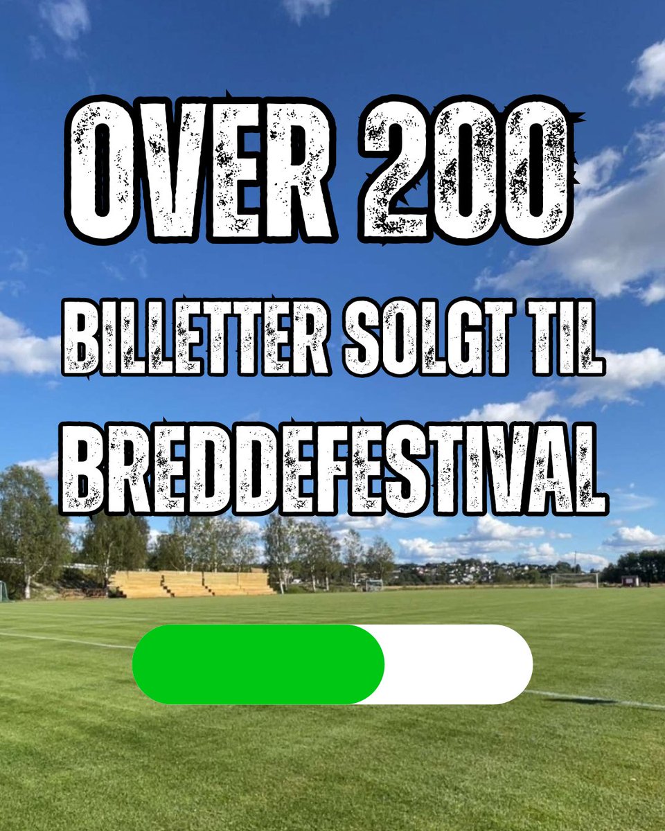 Vi har passert 200 solgte billetter til breddefestival🔥 Skal du få med deg denne godbiten bør du kjøpe før vi er utsolgt 😳 #Breddefestival 6. september blir magisk!🥰

<a href="/flisbyen/">Flisbyen Ballklubb</a>  <a href="/HardeMottak/">Harde PowerOffice Arctic Mottak</a> <a href="/Lokalfotballen/">Lokalfotballen</a> <a href="/RSportspub/">Republic Sportspub</a>