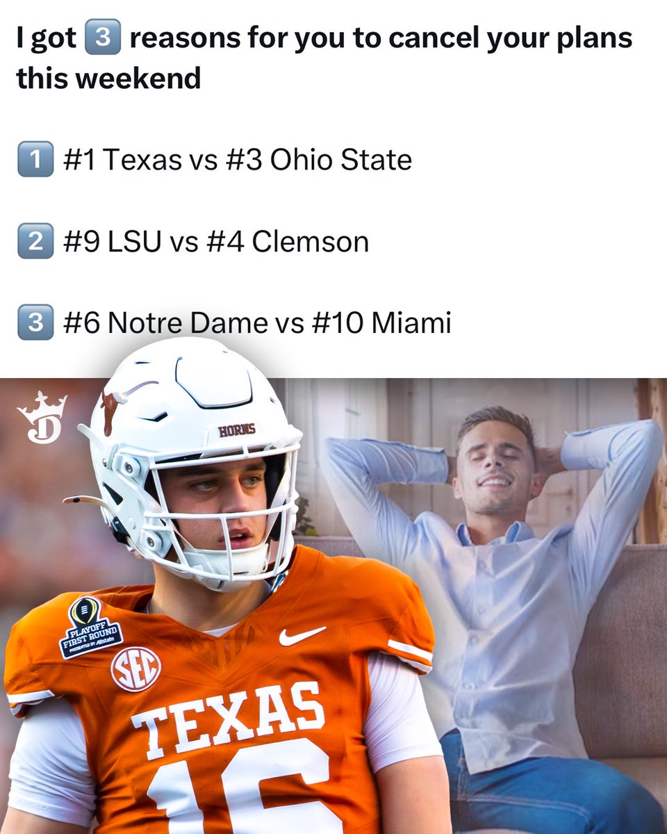 DKSports's tweet photo. This weekend of college football is going to be epic 🔥 https://t.co/dKsJE92QYx