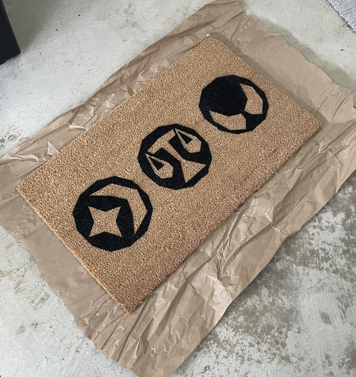 Johnna and I made our new doormat