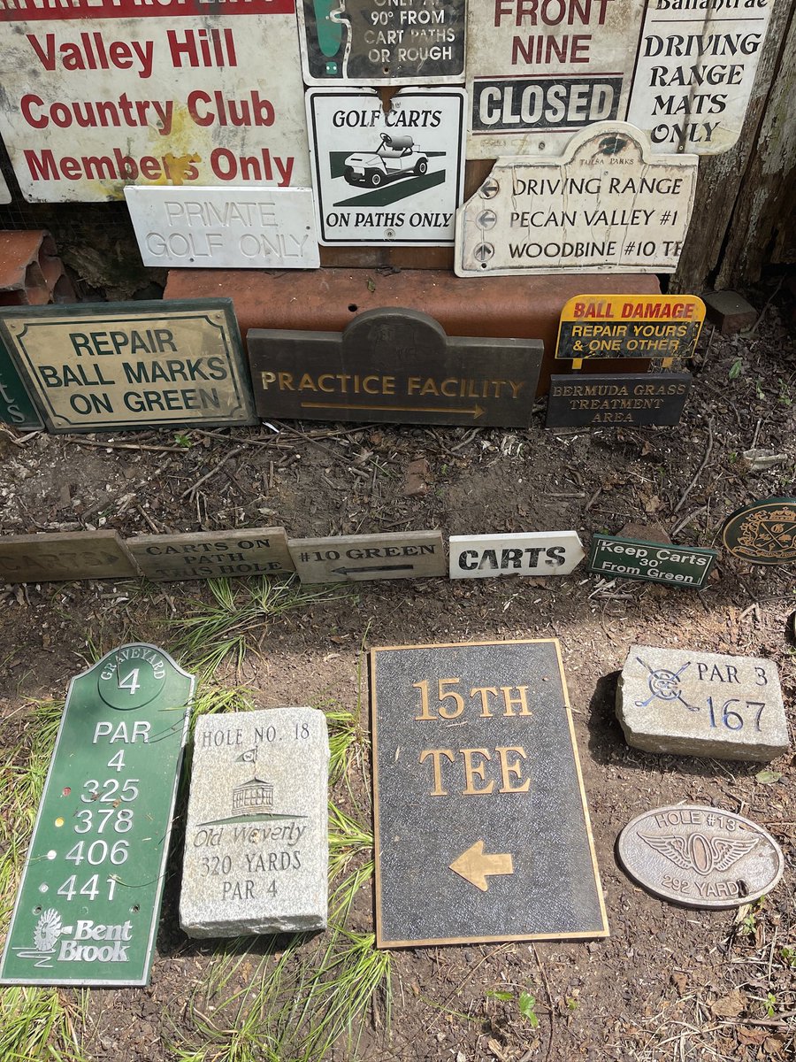 I’m in San Antonio right now—if you’re a Superintendent and have any old course signs lying around that you’re not using, I’ll swing by your shop and pick them up for free. No charge at all for trash removal. 😆 I love to hang them on my old barn #golf #horder #superintendent