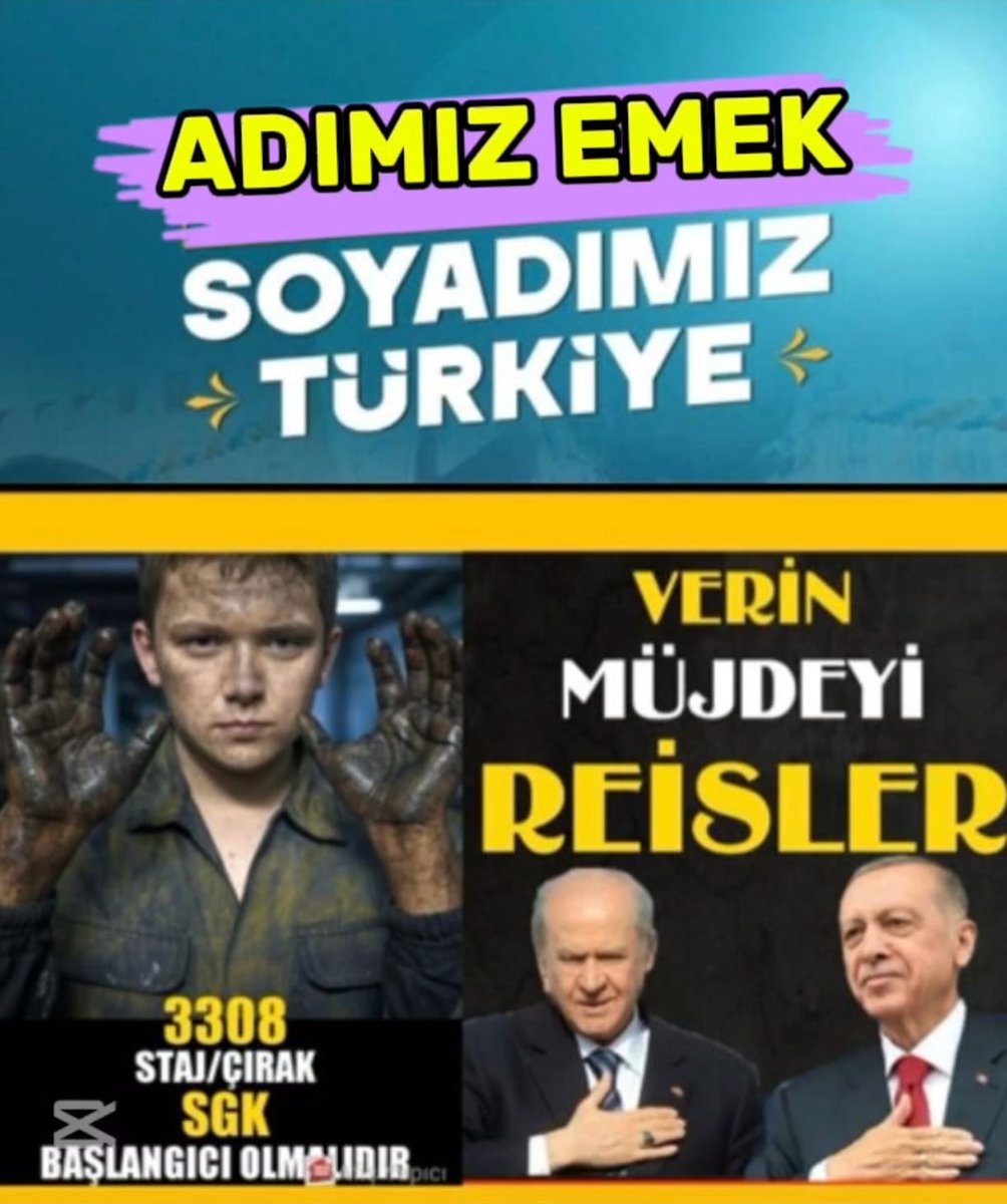 <a href="/Suleyma22223264/">68 suleyman</a> <a href="/safiyeirem3/">EstSafiş🍀🇹🇷🍀🇹🇷</a> <a href="/EnverInan6060/">EST Enver inan</a> <a href="/platfrmcirakstj/">STAJ VE ÇIRAKLIK SİGORTASI MAĞDURLARI PLATFORMU</a> <a href="/RTErdogan/">Recep Tayyip Erdoğan</a> <a href="/_cevdetyilmaz/">Cevdet Yılmaz</a> <a href="/isikhanvedat/">Prof. Dr. Vedat Işıkhan</a> <a href="/dbdevletbahceli/">Devlet Bahçeli</a> <a href="/MKalayci42/">Mustafa Kalaycı</a> <a href="/ifarukaksu/">İsmail Faruk Aksu</a> <a href="/farukozcelikgsb/">Faruk Özçelik</a> <a href="/AhmetAYDIN_02/">Ahmet AYDIN</a> <a href="/csgbakanligi/">T.C. Çalışma ve Sosyal Güvenlik Bakanlığı</a> <a href="/cbsbb/">T.C. Cumhurbaşkanlığı Strateji ve Bütçe Başkanlığı</a> <a href="/TCCBHPK/">Cumhurbaşkanlığı Hukuk Politikaları Kurulu</a> <a href="/skaygusuz/">Salih Kaygusuz</a> <a href="/iztokurumsal/">İzmir Ticaret Odası</a> <a href="/TatarHummet/">Hümmet TATAR</a> <a href="/MuratCahidCINGI/">Dr.Murat Cahid CINGI</a> <a href="/yilmaztunc/">Yılmaz TUNÇ</a> <a href="/erkanakcay45/">Erkan Akçay</a> <a href="/hlmdrgn/">Hilmi DURGUN</a> <a href="/UlviYonter/">Dr.İzzet Ulvi YÖNTER</a> <a href="/bakiersoymhp/">BAKİ ERSOY</a> <a href="/fevzizirhlioglu/">Fevzi Zırhlıoğlu</a> <a href="/MHP_Bilgi/">MHP</a> <a href="/Akparti/">AK Parti</a> <a href="/RTEdijital/">Erdoğan Dijital Medya</a> <a href="/YildizFeti/">Feti Yıldız</a> <a href="/buyukataman/">İsmet Büyükataman</a> <a href="/ismailozdemirrr/">İsmail ÖZDEMİR 🇹🇷</a> <a href="/GFeyman/">Gülgûn FEYMAN</a> <a href="/ozngndgdu/">Ozan Gündoğdu</a> <a href="/maydin09/">Mehmet Aydın</a> <a href="/ahaber/">A Haber</a> <a href="/Haberturk/">Habertürk</a> <a href="/cnnturk/">CNN TÜRK</a> <a href="/ntv/">NTV</a> <a href="/nowhaber/">NOW HABER</a> <a href="/tv100/">TV100</a> Uygulanabilirliği %💯 olan <a href="/Onuronal_/">Onur Önal</a> çözüm raporu ile hem mağduriyet sonlanacak hemde SGK kasasina heryıl artarak 190 milyar gelir kazandıracak 
Sayın
<a href="/RTErdogan/">Recep Tayyip Erdoğan</a> 
<a href="/dbdevletbahceli/">Devlet Bahçeli</a> 
<a href="/cbsbb/">T.C. Cumhurbaşkanlığı Strateji ve Bütçe Başkanlığı</a>  <a href="/TatarHummet/">Hümmet TATAR</a>
<a href="/_cevdetyilmaz/">Cevdet Yılmaz</a>  <a href="/MuratCahidCINGI/">Dr.Murat Cahid CINGI</a>
<a href="/yilmaztunc/">Yılmaz TUNÇ</a>
<a href="/isikhanvedat/">Prof. Dr. Vedat Işıkhan</a>  <a href="/erkanakcay45/">Erkan Akçay</a>