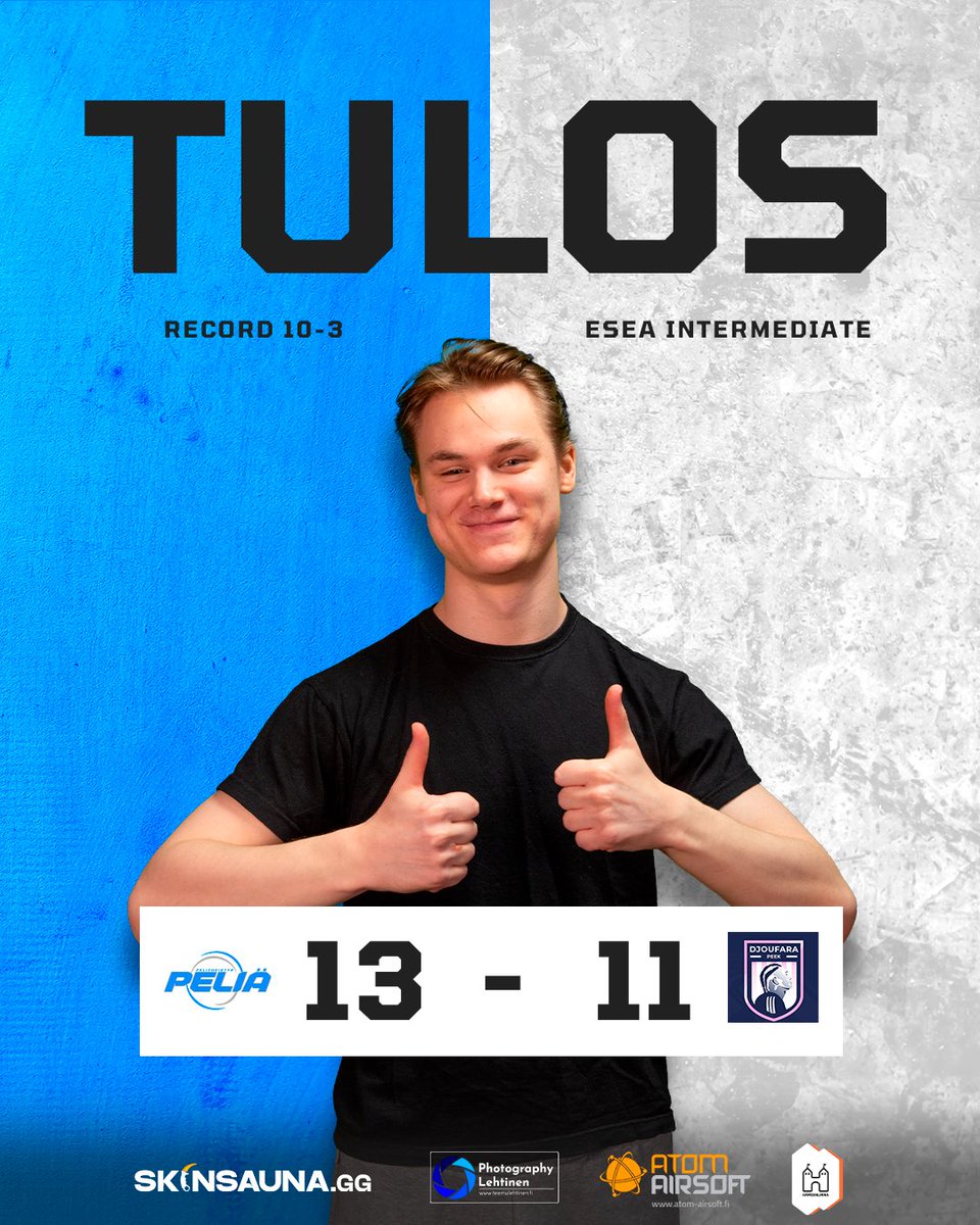 Kymmenes kerta toden sanoo häh!?🔥

Huomenna runkosarjan päätösottelu klo 21.00! Tätä ottelua SÄ ET HALUA MISSATA!!!‼️

GGs DJOUFARA

#esportsfi #PELIÄ