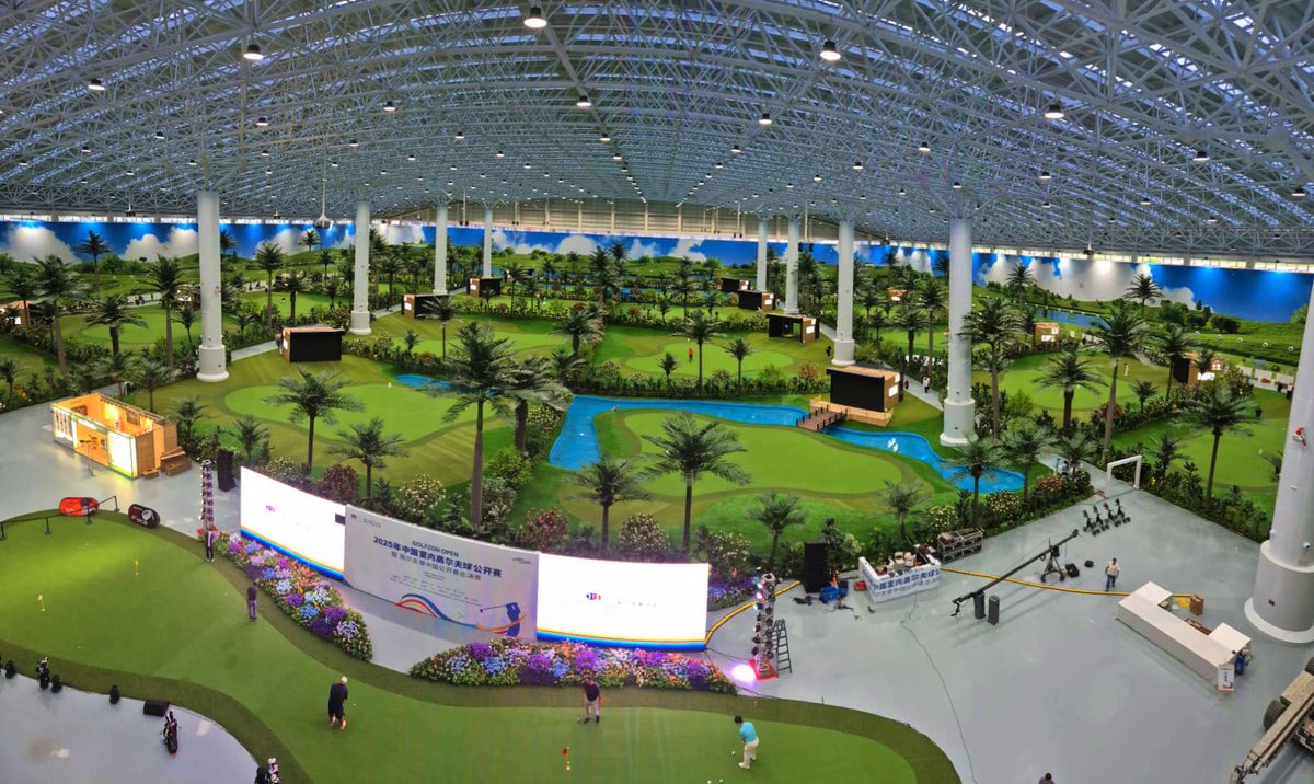 View from the #GOLFZON China Open taking place this week featuring City Golf! 📸