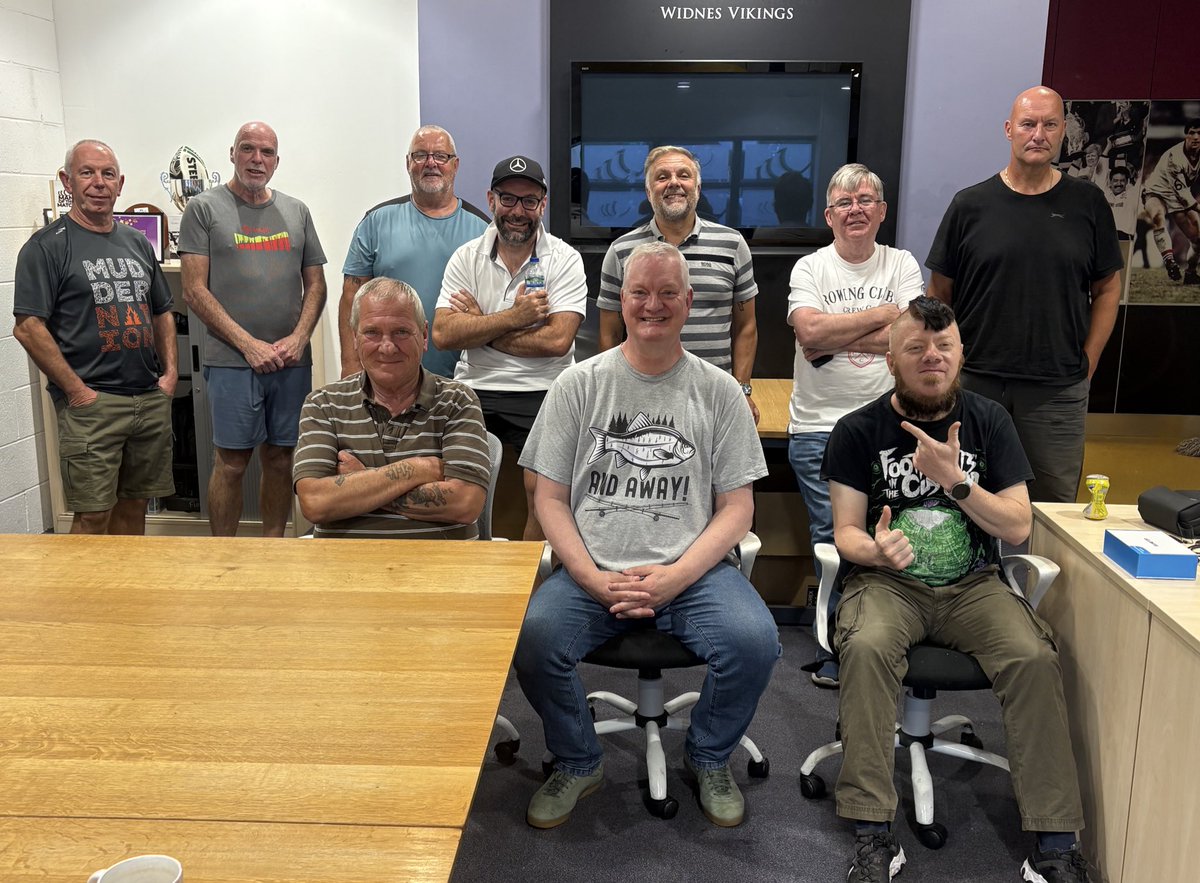 Sean Mellor (@seanbigfellamel) on Twitter photo Really great to welcome back <a href="/Kev1nY0ung1968/">Kevin young</a> to <a href="/WidnesRL/">Widnes Vikings</a> Extra Time supported by <a href="/stateofmindsprt/">State of Mind</a> <a href="/Mersey_Care/">Mersey Care NHS FT 🏳️🌈</a> & <a href="/Zer0Suicide/">Zero Suicide Alliance</a> Kev shared his story & gave vital financial & debt management advice👏
Tuesdays at 6.30pm <a href="/DcblStadium/">DCBL Stadium Halton</a> men interested in mental fitness are welcome👍 Really great to welcome back <a href="/Kev1nY0ung1968/">Kevin young</a> to <a href="/WidnesRL/">Widnes Vikings</a> Extra Time supported by <a href="/stateofmindsprt/">State of Mind</a> <a href="/Mersey_Care/">Mersey Care NHS FT 🏳️🌈</a> & <a href="/Zer0Suicide/">Zero Suicide Alliance</a> Kev shared his story & gave vital financial & debt management advice👏
Tuesdays at 6.30pm <a href="/DcblStadium/">DCBL Stadium Halton</a> men interested in mental fitness are welcome👍