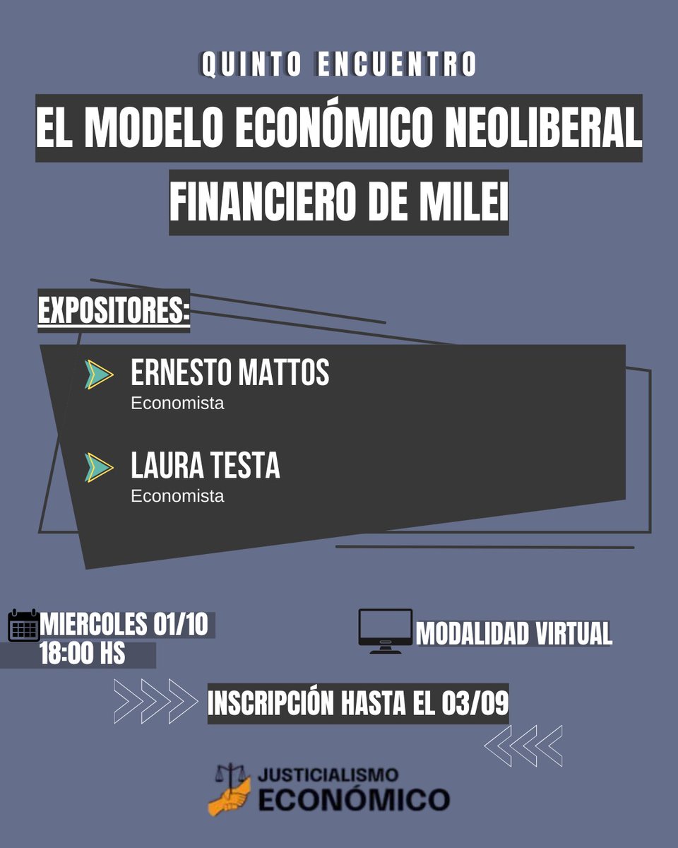 📍Ejes Temáticos a Abordar:

Las bases teóricas del modelo económico justicialista.

La política de redistribución del ingreso.

El rol estratégico del Estado en el proceso de desarrollo.

Las variables clave para un modelo de crecimiento con inclusión.