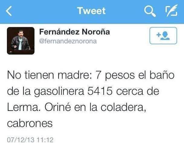 OSWALDORIOSM's tweet photo. Noroña comenzó su carrera política orinando en coladeras para no pagar 7 pesos del baño.

¡Ahora puede orinar en el jardín de una mansión de 12 millones de pesos!

MORENA ES LA MEGATRANZA DE MÉXICO.

¡Primero los mugres! https://t.co/uhbAaS2PMo