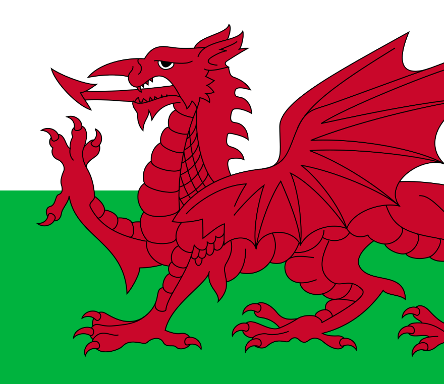 The 🏴󠁧󠁢󠁷󠁬󠁳󠁿 National Flag of Wales  - y Ddraig Goch - goes back to the father of Wales: Macsen Wledig (Magnus Maximus); died 28 August 388.

More:
'Da ni Yma o Hyd', Dafydd Iwan.