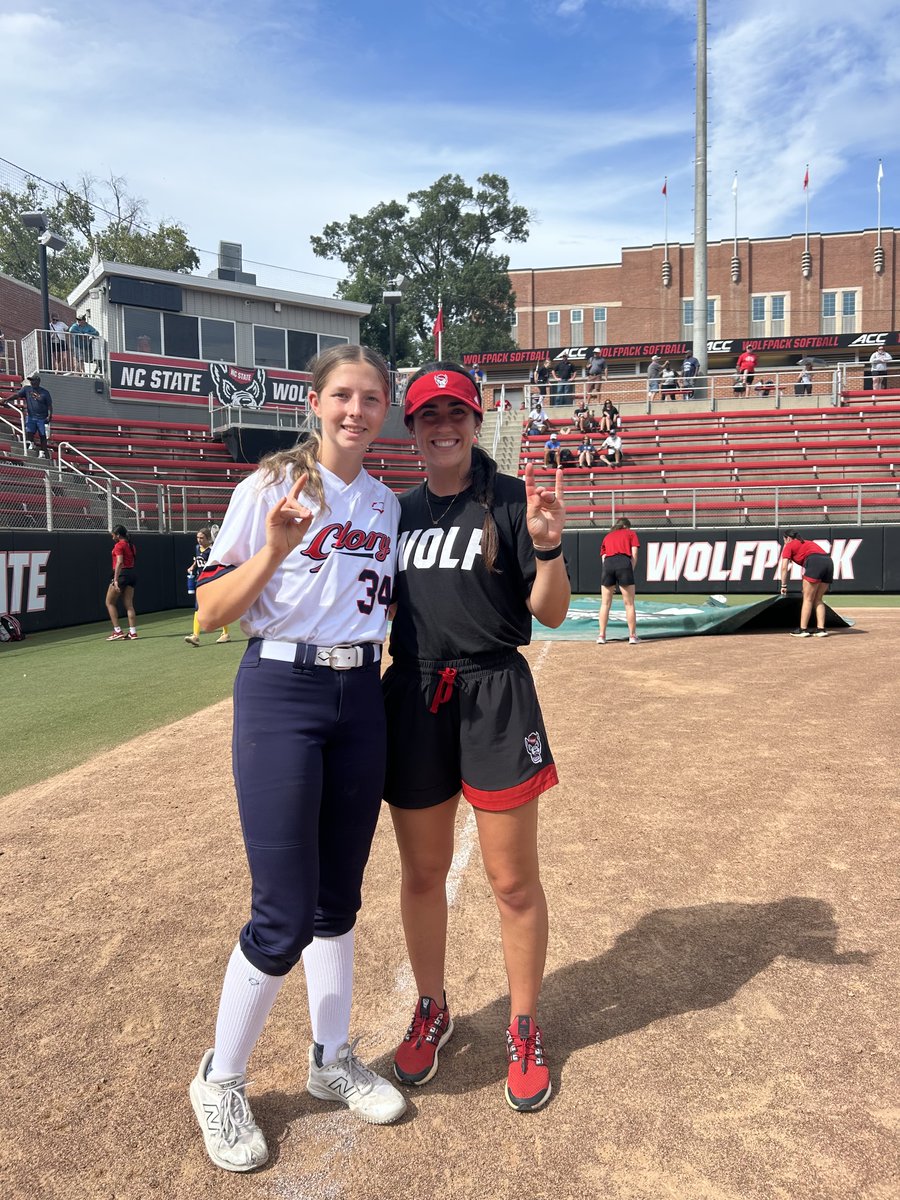 Thank you <a href="/PackSoftball/">NC State Softball</a> for a great day with the Pack!  I learned a lot from the coaches and players and enjoyed being on campus!   <a href="/BlackCatFP/">Black Cat Fastpitch</a> <a href="/VAGloryFP/">VA Glory Fastpitch</a> <a href="/16GloryNational/">VA Glory 16u National - Christiansen/Bronowicz</a> <a href="/SuzyWillemssen/">Suzy Willemssen</a> <a href="/thecolinchrist/">Colin Christiansen</a> <a href="/SBRRetweets/">Softball Recruiting Reposts</a> <a href="/D1Softball/">D1Softball</a> <a href="/kelly_bronowicz/">Kelly Shipman-Bronowicz</a>