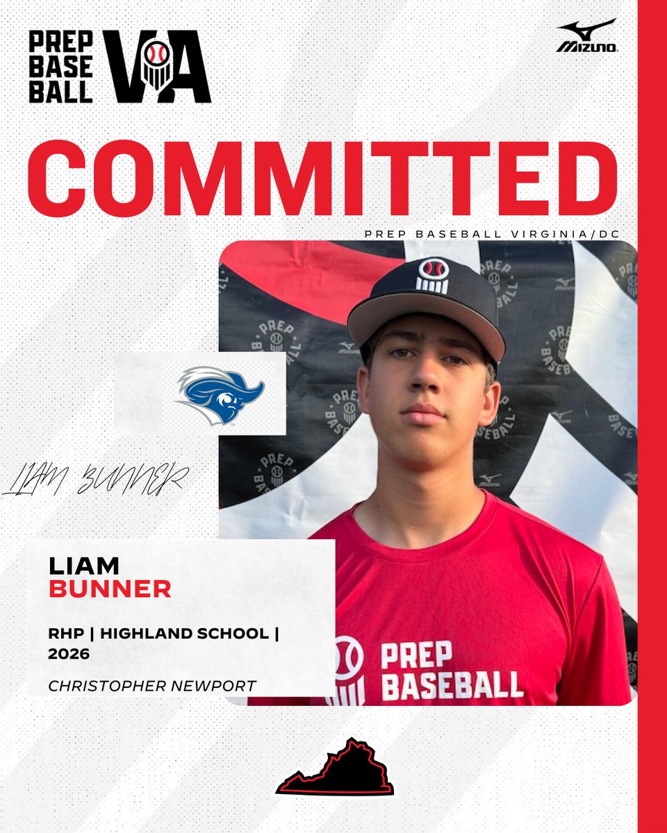 🚨 Commitment Alert 🚨

'26 Liam Bunner (Highland School) announces his commitment to Christopher Newport University.

See his full profile ➡️ loom.ly/taYoYR4

#BeSeen