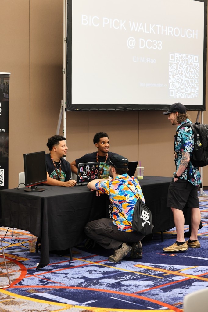 BlackInCyberCo1's tweet image. 📸 BIC Village @ DEF CON 33! 🏴☠️
blacksincyberconf.com/bic-village
#AlaafiaState #BlacksInCyber #BICVillage #BIC_Village #HBCUCyber #DEFCON #DEFCON33 #AccessEverywhere