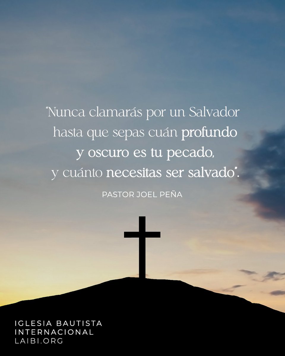 «Nunca buscarás a Jesús con la devoción y entrega que Él merece, hasta que te veas como un desahuciado espiritual cuya única salida y rescate se encuentra en Él. Jesús es el único que puede satisfacer la necesidad más profunda de tu alma. Él tiene misericordia abundante y