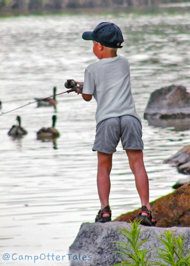 Now that the temperatures have returned to normal for this time of year the kids actually cast a line a few times instead of just playing in the water the whole time when I take them fishing. Spending lots of time in the water is a good thing so I don't mind when they chose to do