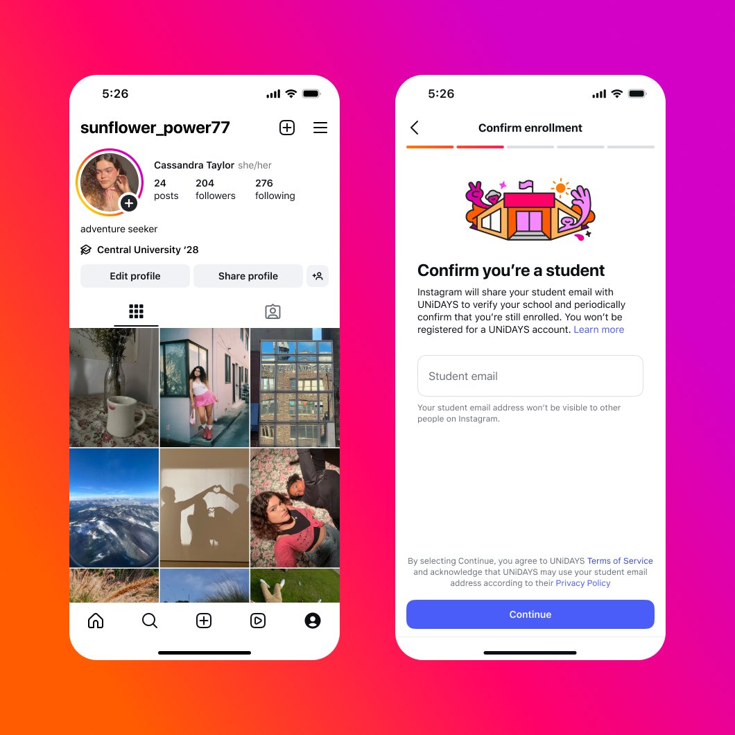 PopBase's tweet image. Instagram introduces a new Schools feature, which allows students from the same college to easily connect.

Students must verify their enrollment and have the option to display their school name as a badge on their profile.