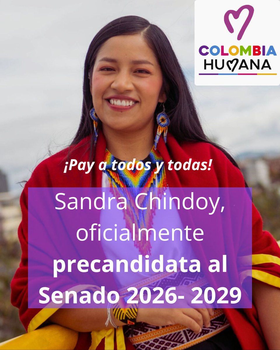 🔴Gracias. Pay a tod@s por respaldarme. ANUNCIO QUE SOY OFICIALMENTE PRECANDIDATA AL SENADO DE LA REPÚBLICA POR COLOMBIA HUMANA y participaré en la Consulta del P. Histórico el 26 de octubre. Los juventudes progresistas defenderemos sin miedo las reformas y el pueblo ✊🏽
