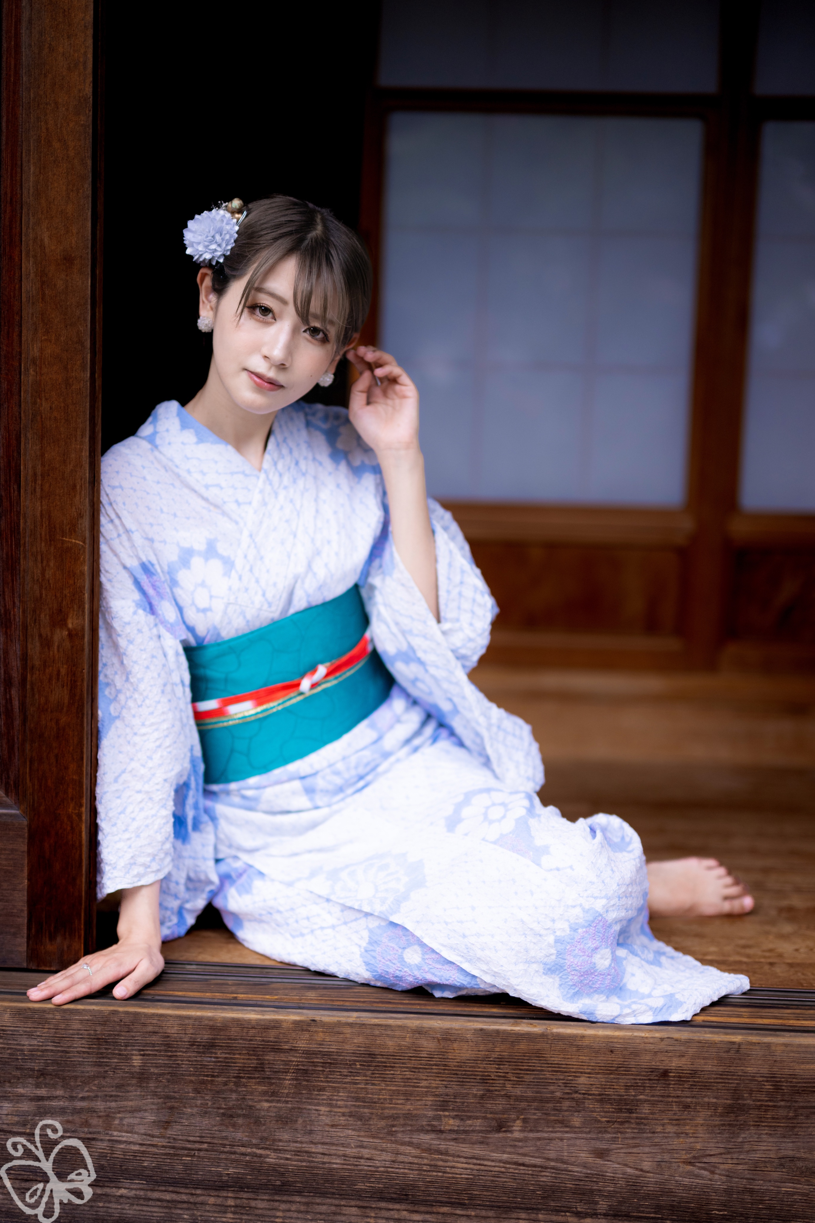 m-70＊アンティーク S 有松鳴海絞り“向日葵と夏椿 最高の夏の友”高級