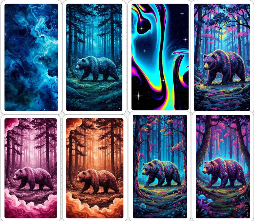 Soulsync777's tweet image. Testing color patterns 🎨
with the new nano banana model🍌
know as Gemini 2.5 Flash Image 🤖
just asking the model to draw an astistic image following a color pattern