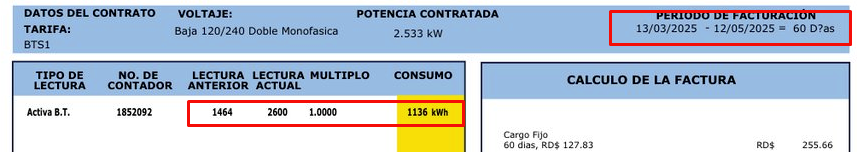 EmilioAicrag's tweet photo. @JacintoDaz5 @annyestherburg 2 meses de luz, 60 días, 568 kWh por mes, y no están promediando, están leyendo el contador, es decir, se esta consumiendo.

Nada tiene que ver el sector con el consumo de kW. https://t.co/3QEzbDRn4T