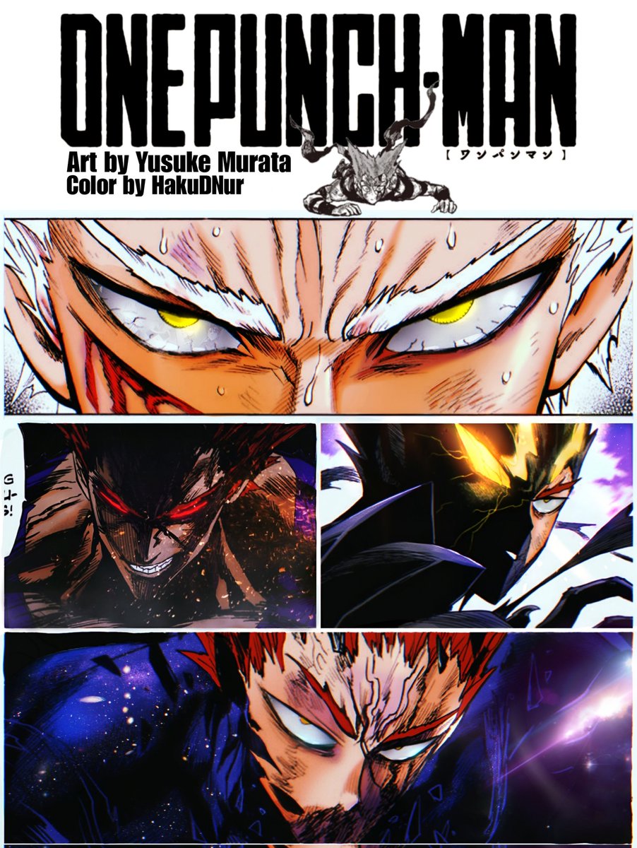 I grab some random panels from Garou and color them 🌌
I really liked doing this kind of "Collection.". I probably do more of other characters
#OnePunchMan
#ワンパンマン