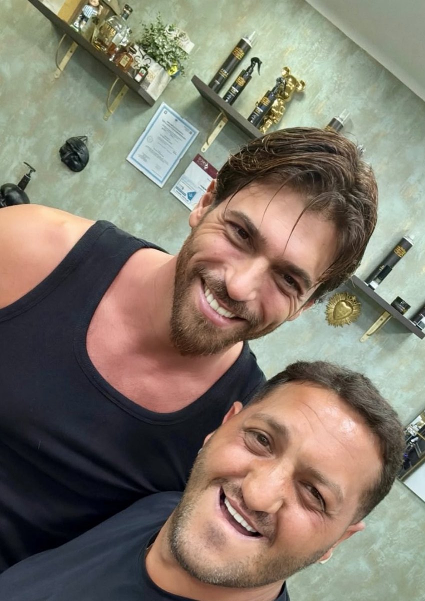 ♦️#CanYaman - tidy up at the barber 💫