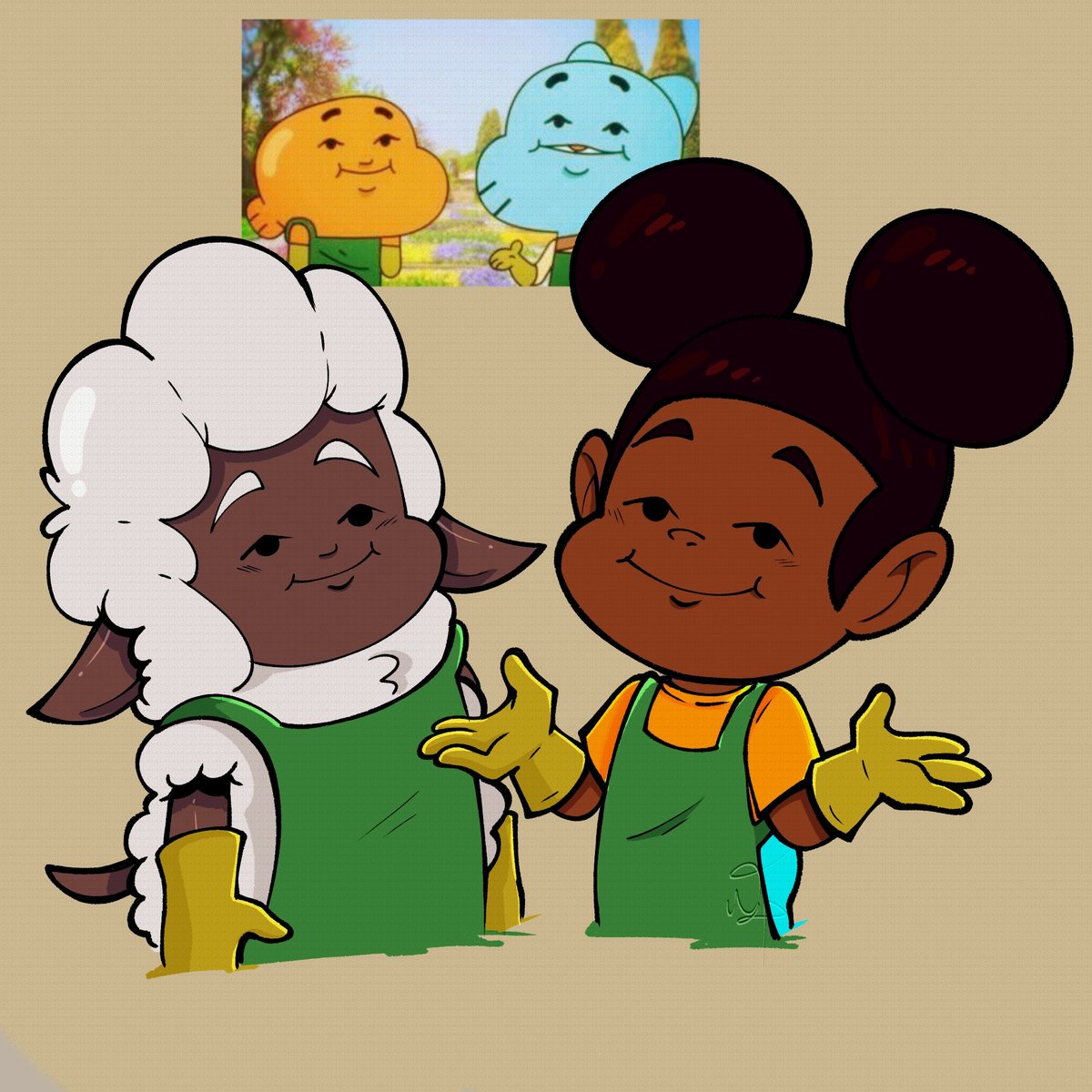 Amanda and wooly , moments before Wooly's head is split open with a saw :3 #amandathe