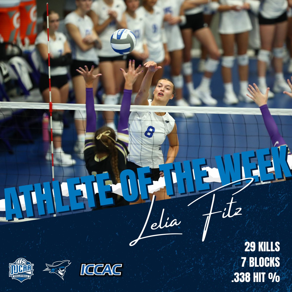 ICCAC Sports (@iccacsports) on Twitter photo ATHLETE OF THE WEEK
🗓️AUGUST 21-24
VOLLEYBALL 🏐
Lelia Fitz (<a href="/GoReivers/">Iowa Western Reivers</a>)
Cate Smith (<a href="/GoReivers/">Iowa Western Reivers</a>)
Kaci Johnson (<a href="/KCC_VB/">Kirkwood Volleyball</a>)
Natalee Hartman (<a href="/KCC_VB/">Kirkwood Volleyball</a> )
🔗iccac.org/awards//player…
#NJCAAVolleyball 🏐 ATHLETE OF THE WEEK
🗓️AUGUST 21-24
VOLLEYBALL 🏐
Lelia Fitz (<a href="/GoReivers/">Iowa Western Reivers</a>)
Cate Smith (<a href="/GoReivers/">Iowa Western Reivers</a>)
Kaci Johnson (<a href="/KCC_VB/">Kirkwood Volleyball</a>)
Natalee Hartman (<a href="/KCC_VB/">Kirkwood Volleyball</a> )
🔗iccac.org/awards//player…
#NJCAAVolleyball 🏐