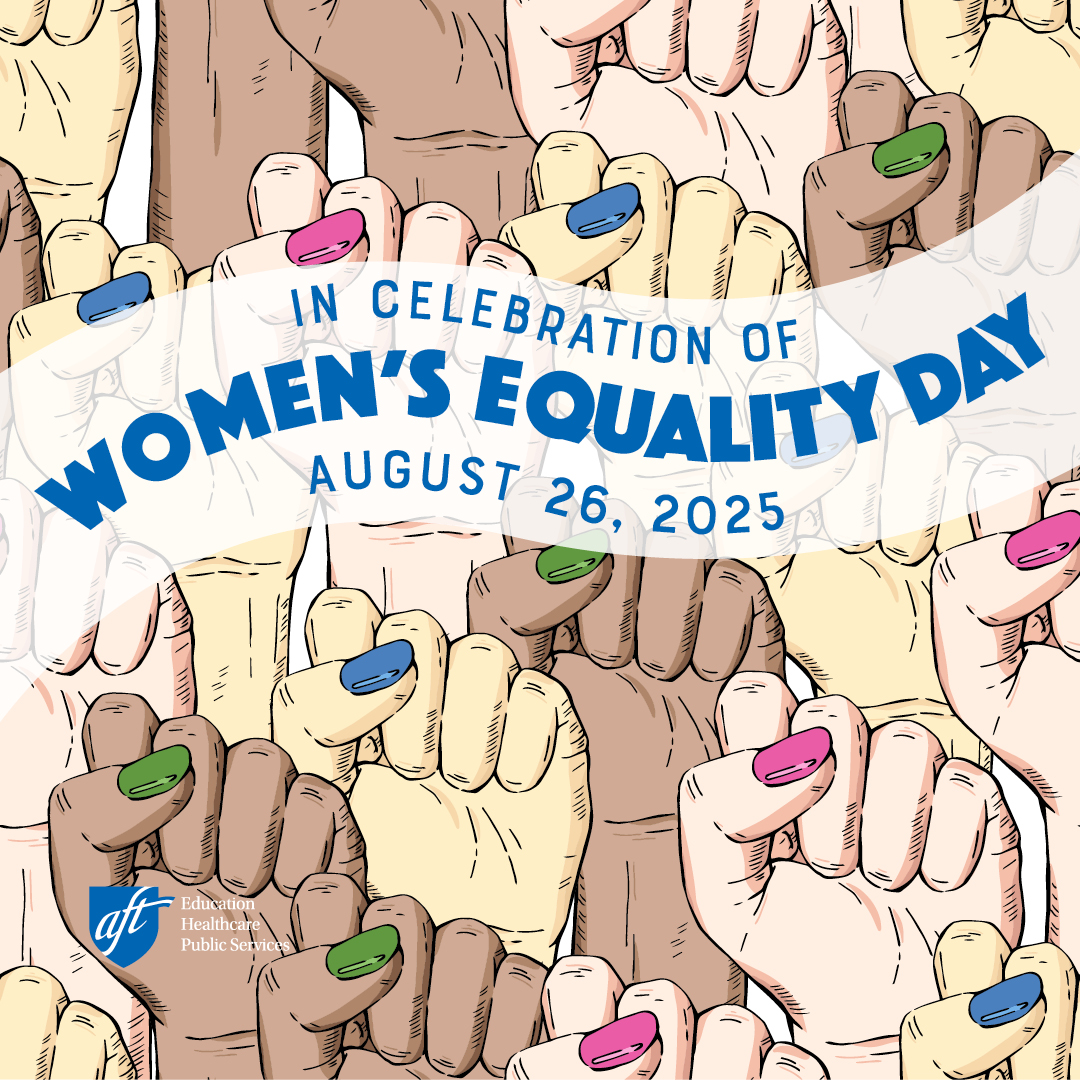 AFT (@aftunion) on Twitter photo Unions have always been at the heart of the fight for equality. This #WomensEqualityDay, we honor the women who organized, led and won rights that benefit us allβand we keep building on that legacy. β Unions have always been at the heart of the fight for equality. This #WomensEqualityDay, we honor the women who organized, led and won rights that benefit us allβand we keep building on that legacy. β