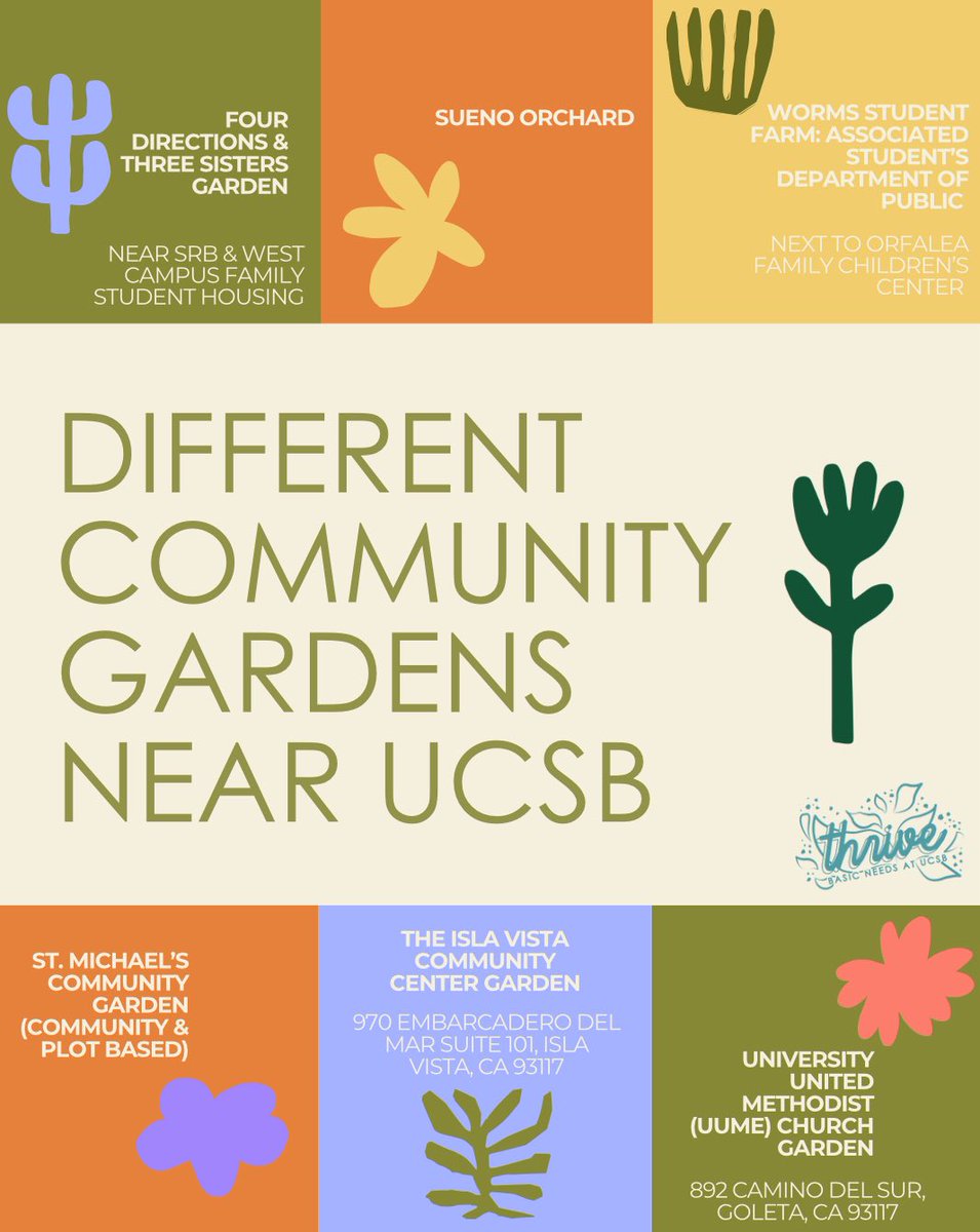 Check out the different community gardens here on campus! Each are located either off campus in IV or near family student housing.