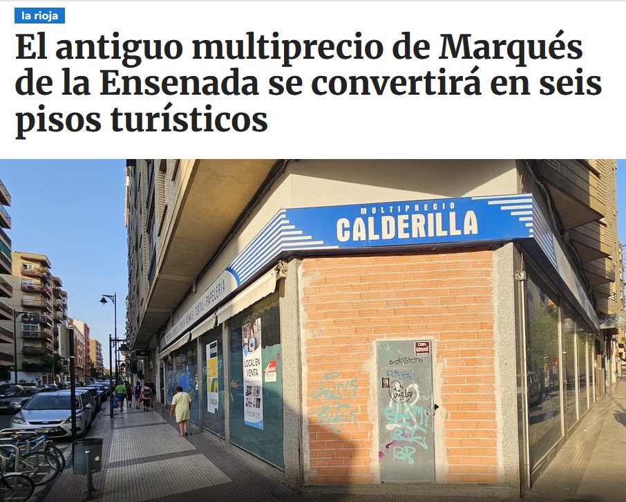 ocantiguo's tweet image. NOTICIA‼️
100 #PisosTurísticos nuevos en 1 año 😳

Cómo dijimos, mientras se satura el #CascoAntiguo, la tendencia se extiende por otros barrios d #Logroño, igual q en otras ciudades.  

Q plan tiene el @AytoLogrono al respecto❓

nuevecuatrouno.com/2025/08/26/log…