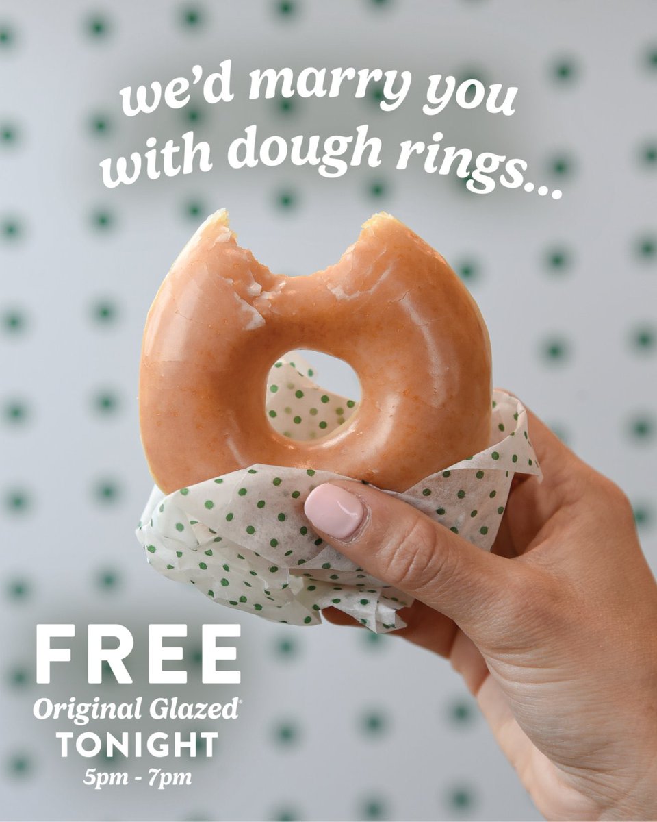 🍩🇺🇸 Krispy Kreme แจกโดนัทฟรี! เพื่อร่วมฉลองการหมั้นของ Taylor Swift และ Travis Kelce 

** เฉพาะสาขาที่ร่วมรายการในอเมริกาเท่านั้น