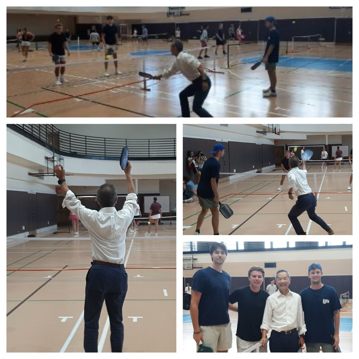 Andrew T. Hsu (@cofchsu) on Twitter photo Loved playing a game of pickleball this afternoon with some of our amazing <a href="/CofC/">College of Charleston</a> students. Go Cougars! Loved playing a game of pickleball this afternoon with some of our amazing <a href="/CofC/">College of Charleston</a> students. Go Cougars!