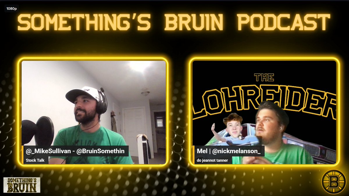 Back in studio after a mental break...@Bruinsomethin episode dropping fresh tomorrow morning 💪🏼

#NHLBruins