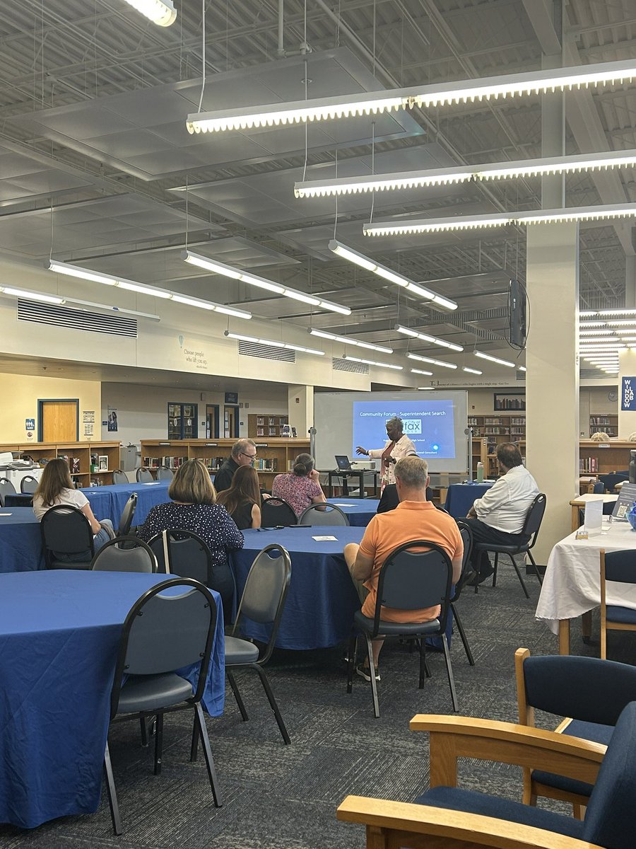 Thanks to everyone for coming out to our community engagement night to provide input in our superintendent search. Missed the meeting? You can provide your voice at engage.fairfaxva.gov.