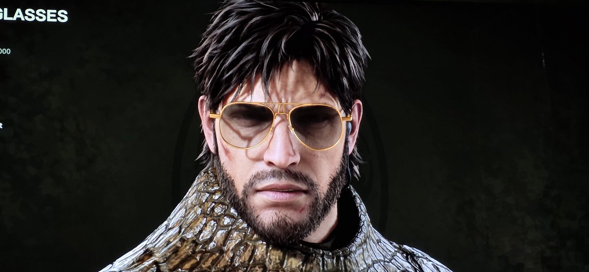 The sunglasses have a Delta symbol on the bridge