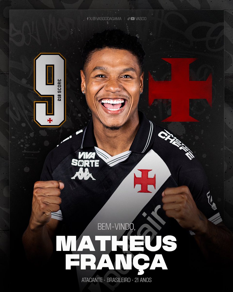 Vasco acerta a contratação do atacante Matheus França 💢

O jogador chegou ao Brasil na manhã desta terça-feira, já realizou exames médicos, foi aprovado e assinou contrato para ser o novo reforço do Gigante da Colina por empréstimo até junho de 2026.

➡️ Vasco.com.br
