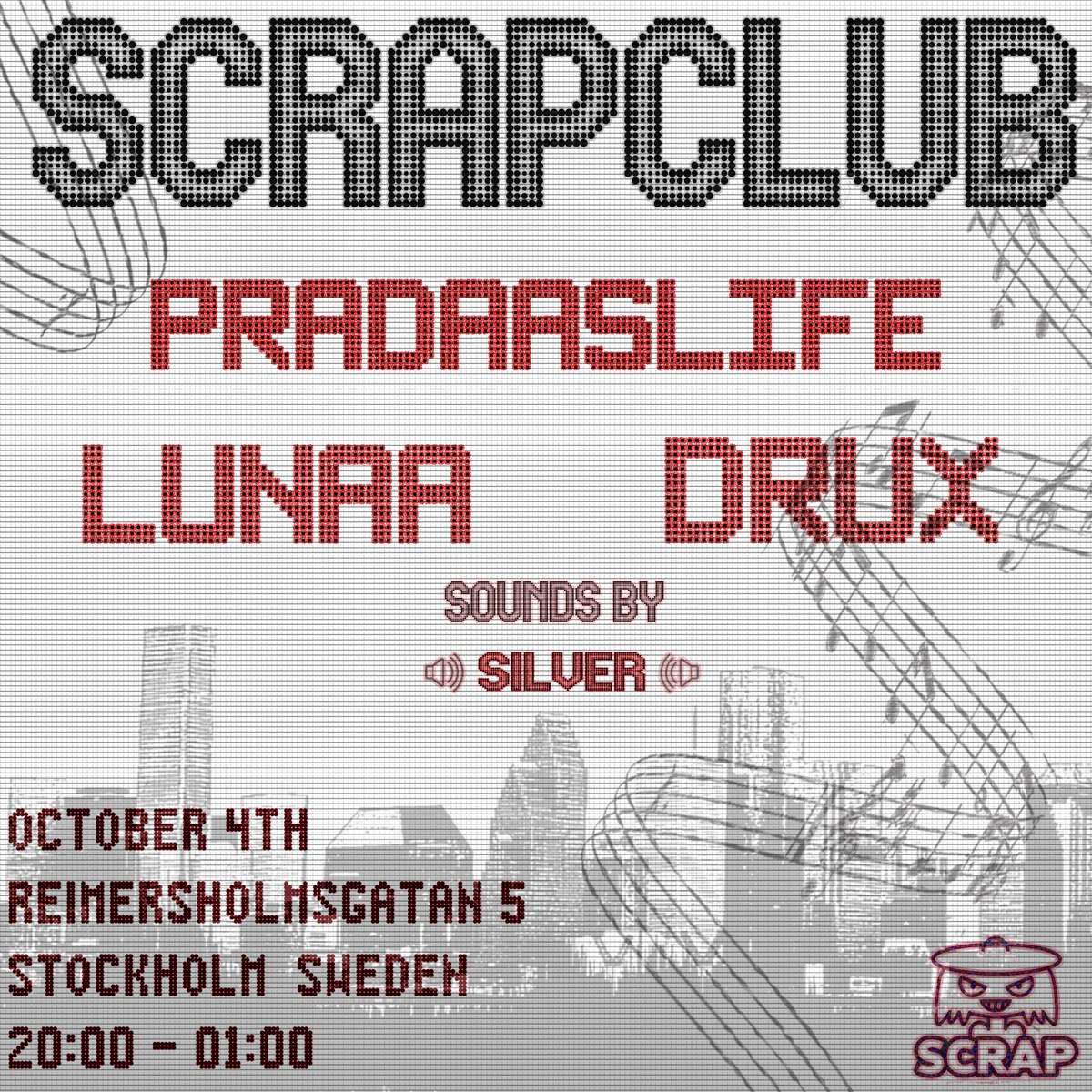SCRAPCLUB live in Stockholm
October 4th

Tickets:
tickster.com/se/sv/events/b…