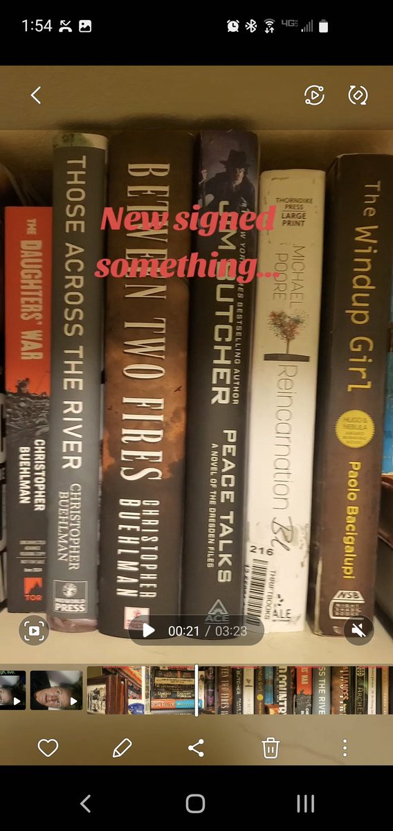 I don't have many physical books but <a href="/mike_mollman/">Mike Mollman - Proxima Station out July 25th</a> #ProximaStation has good friends 🤪 <a href="/CorvinaSweeney/">Corvina Sweeney</a> <a href="/zsdiamanti/">Z.S. Diamanti</a> <a href="/jajminton/">Talking Story | J.A.J. Minton</a> <a href="/JonathanMaberry/">Jonathan Maberry</a> <a href="/GroovyBruce/">Bruce Campbell</a> <a href="/2ToRamble/">2ToRamble</a> <a href="/BaldGuysWriting/">Bald & Balding</a> <a href="/timmckay52/">Tim McKay</a> <a href="/adrianmgibson/">ADRIAN M. GIBSON 🍄💙 SPFBO X 2nd Place</a> <a href="/AlreadyOverbook/">Already Overbooked</a> <a href="/BeardBookBeast/">Bearded Book Beast</a>