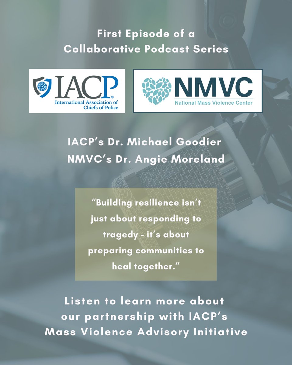 We are thrilled to announce the release of our latest podcast episode from the Mass Violence Podcast series. This episode marks the beginning of an exciting collaboration between the National Mass Violence Center and one of our partners, <a href="/TheIACP/">The IACP</a>.
