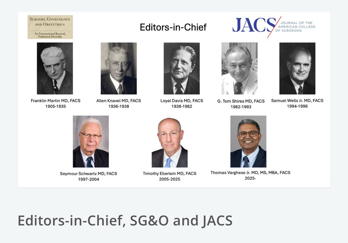 Tom Varghese Jr. MD, MS, MBA, FACS, MAMSE 🇺🇸 (@tomvarghesejr) on Twitter photo Honored to introduce our new mission statement for <a href="/acsJACS/">Journal of the American College of Surgeons (JACS)</a> :
“Exceptional science for the practicing surgeon in the House of Surgery”.
Looking forward to our work ahead. 🙏🏾
<a href="/AmCollSurgeons/">American College of Surgeons</a> Honored to introduce our new mission statement for <a href="/acsJACS/">Journal of the American College of Surgeons (JACS)</a> :
“Exceptional science for the practicing surgeon in the House of Surgery”.
Looking forward to our work ahead. 🙏🏾
<a href="/AmCollSurgeons/">American College of Surgeons</a>