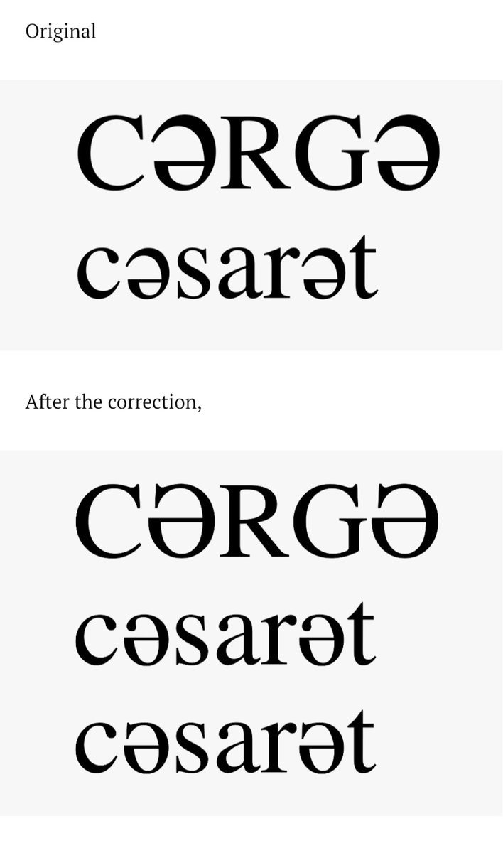 The letter Əə, which is often unsuccessfully made by turning it 180 degrees. 
taft.work/schwaedesign