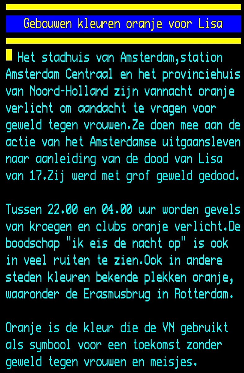 nickynicky78's tweet image. Uiteraard is &apos;t vreselijk wat #Lisa is overkomen. Afschuwelijk! Maar waarom moet er een heel circus omheen opgetuigd worden? Met crowdfunding, posters, verlichte gebouwen? In de kleur oranje omdat de #VN dit wil!
Waarom nu zoveel aandacht..
en bij eerder omgebrachte vrouwen niet?