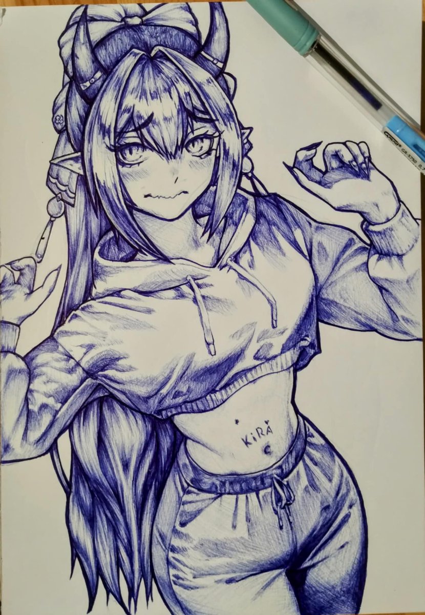 Długopis wpadł w rękę to i rysunek trzeba zrobić, a zawstydzona <a href="/OniEmiko/">Emiko</a> to rzadki event. Dawaj Pęputa! <a href="/OshiKira/">kira</a> #EmIkons