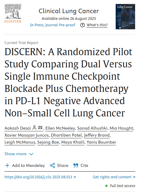 Aakash Desai, MD, MPH, FASCO (@adesaimd) on Twitter photo 🚨 Trial Launch! Excited for my investigator-initiated DISCERN study now LIVE <a href="/ONealCancerUAB/">UAB O'Neal Comprehensive Cancer Center</a>!
➡️PD-L1- advanced #NSCLC with ctDNA response to understand dual vs single IO + chemo, a pragmatic trial!
<a href="/IASLC/">IASLC</a> <a href="/LungCancerRx/">LungCancerRx 🫁💊</a> <a href="/OncBrothers/">Oncology Brothers</a> <a href="/ClinicalLung/">Clinical Lung Cancer</a> bit.ly/41pf8N2 🚨 Trial Launch! Excited for my investigator-initiated DISCERN study now LIVE <a href="/ONealCancerUAB/">UAB O'Neal Comprehensive Cancer Center</a>!
➡️PD-L1- advanced #NSCLC with ctDNA response to understand dual vs single IO + chemo, a pragmatic trial!
<a href="/IASLC/">IASLC</a> <a href="/LungCancerRx/">LungCancerRx 🫁💊</a> <a href="/OncBrothers/">Oncology Brothers</a> <a href="/ClinicalLung/">Clinical Lung Cancer</a> bit.ly/41pf8N2