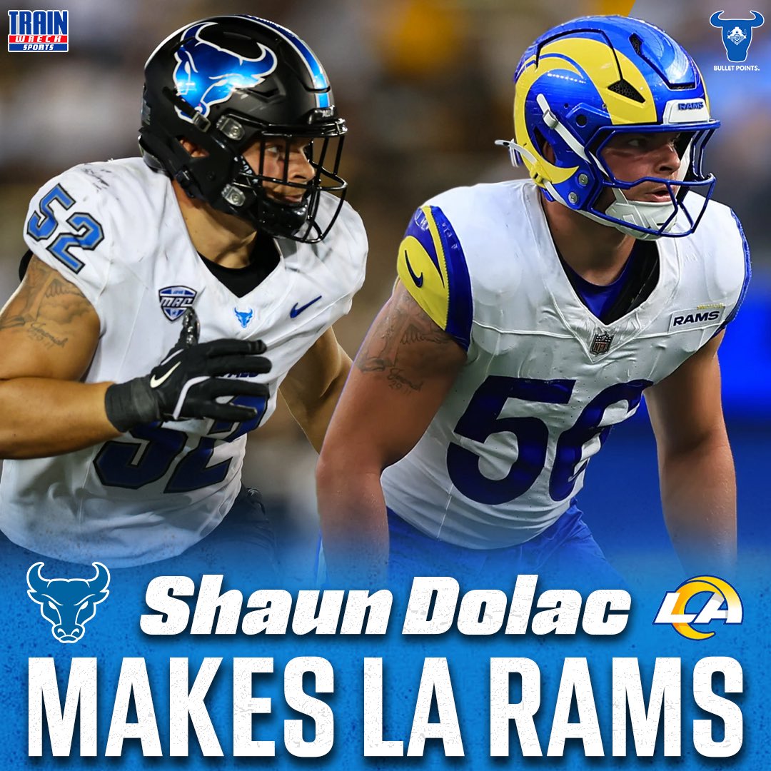 SHAUN DOLAC HAS MADE THE LA RAMS

Dolac led the NCAA in tackles last season, did not get invited to the combine, went undrafted, but has now made the team out of training camp

Could not be happier for the Bulls alum as he looks to carve out a career in the NFL!