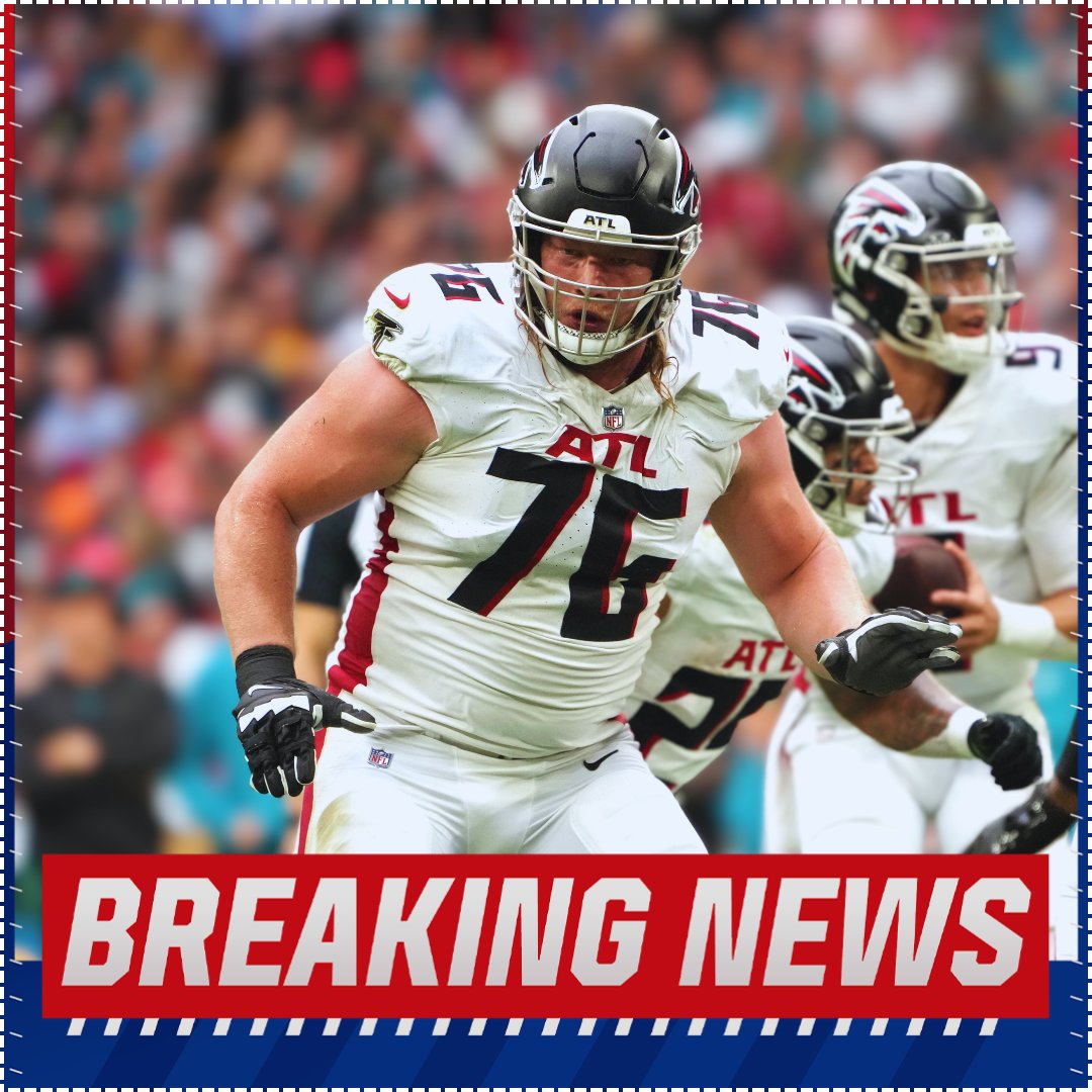 MySportsUpdate's tweet image. Very tough loss: #Falcons RT Kaleb McGary, the blindside protector for Michael Penix Jr., will miss the entire 2025 NFL season with a leg injury.

He just signed a 2-year, $30M extension.