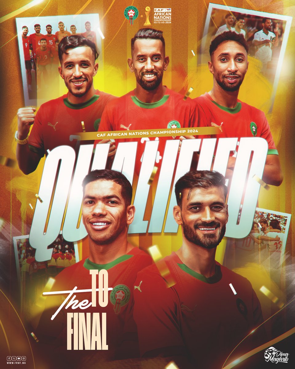 إلى المباراة النهائية لكأس أمم إفريقيا للمحليين 🏆

Ticket to the Final Punched 🎟️ ✅

#DimaMaghrib 🇲🇦