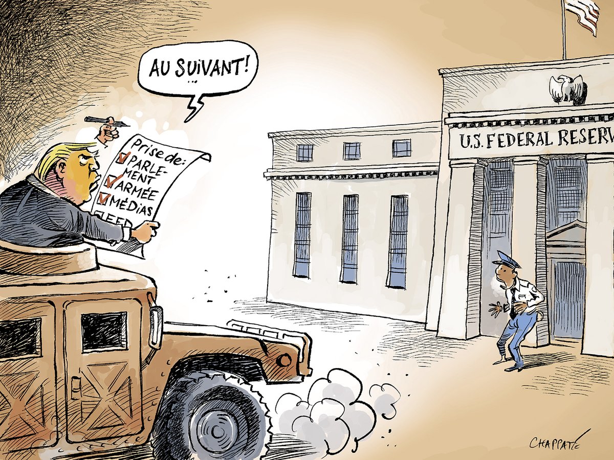 La Fed attaquée - © Chappatte dans <a href="/LeTemps/">Le Temps</a> , Genève 👉chappatte.com