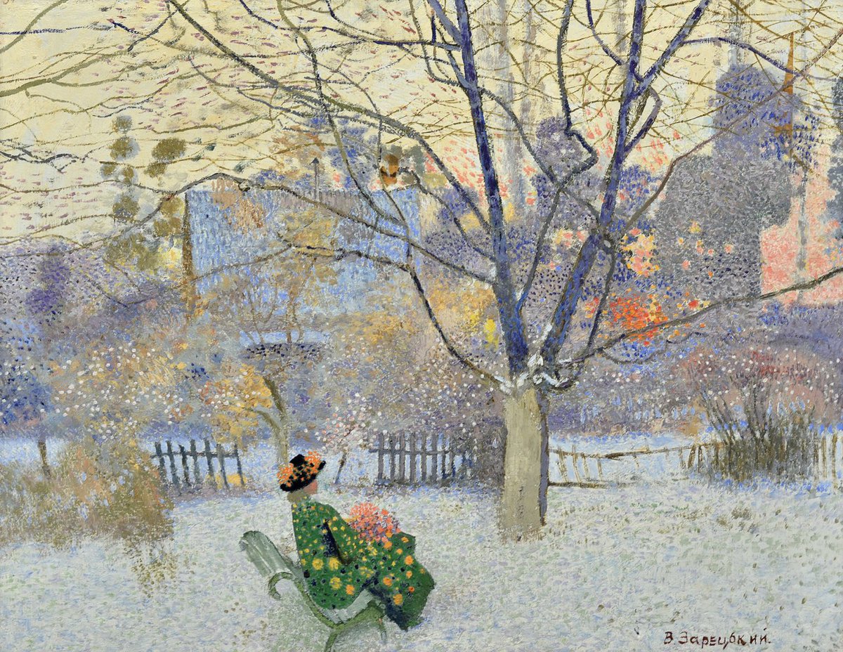 As I mentioned his name today,
let’s look at his art.

Viktor Zaretskyi, Spring Has Come, 1988

Ukrainian art is gorgeous.